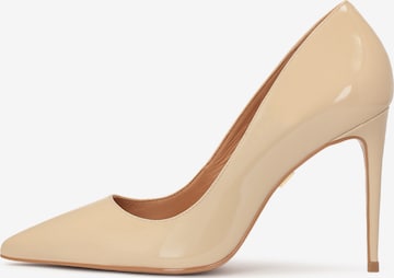 Kazar - Zapatos con plataforma en beige: frente