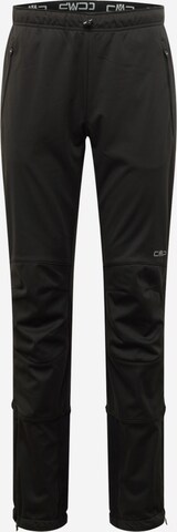 CMP Regular Outdoor Pants in Black: front