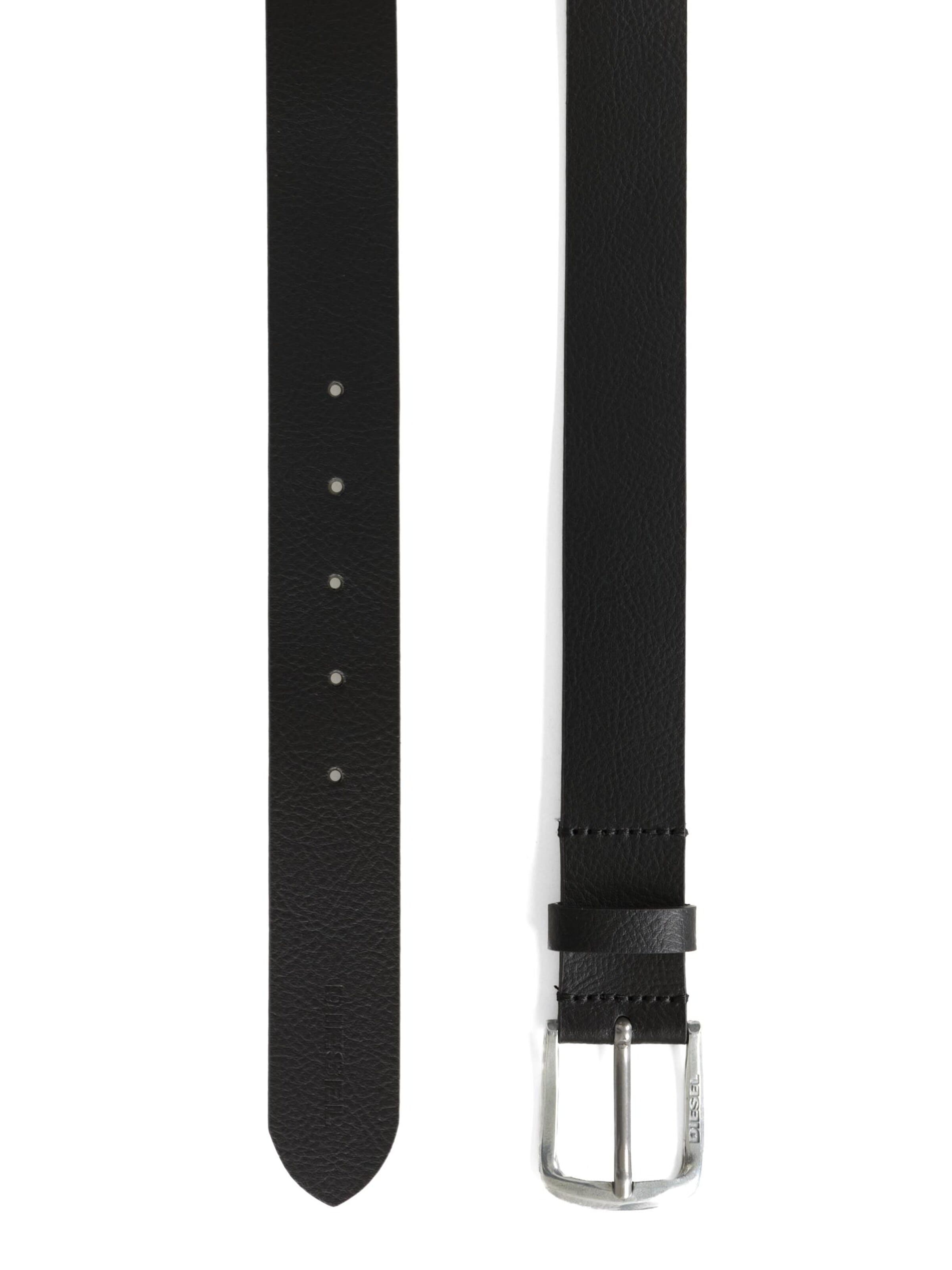 DIESEL Pasek 'LOGO B-BASIC LEATHER BELT' w kolorze czarny