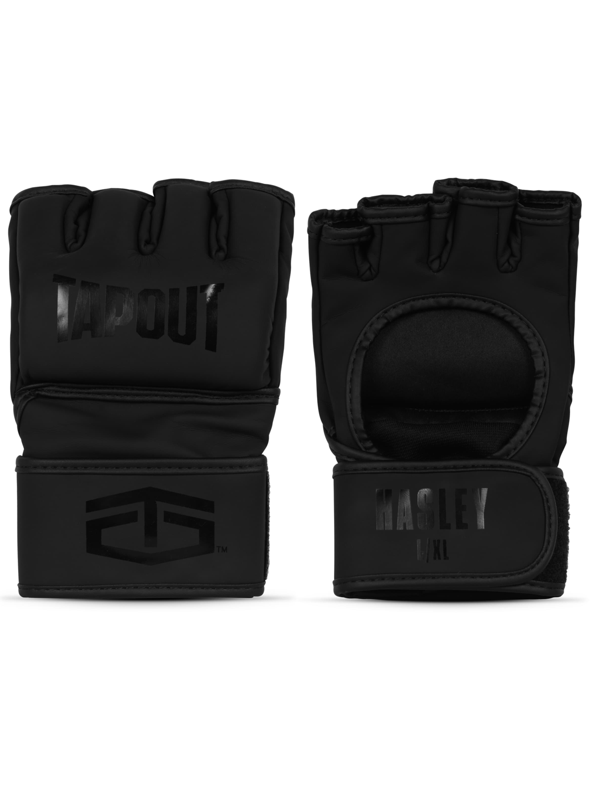 Tapout Sportovní rukavice 'HASLEY' – černá: přední strana