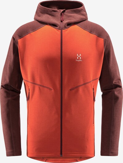 Haglöfs Funktionsfleecejacke 'Heron' in braun / orange / weiß, Produktansicht