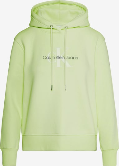 Calvin Klein Jeans Sweatshirt em verde / preto / offwhite, Vista do produto