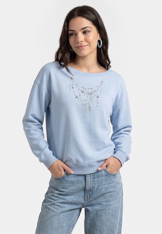 Sweat-shirt MYMO en bleu : devant