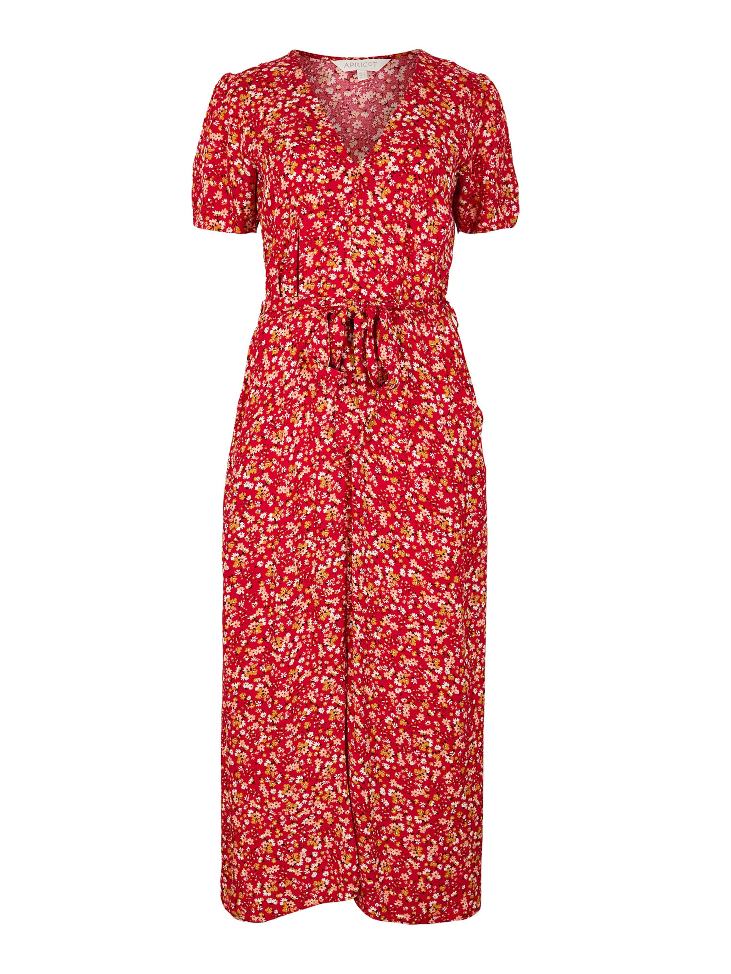 Apricot Jurk in Rood: voorkant