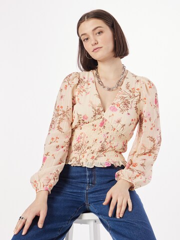 VERO MODA Blus 'ROSA' i beige: framsida