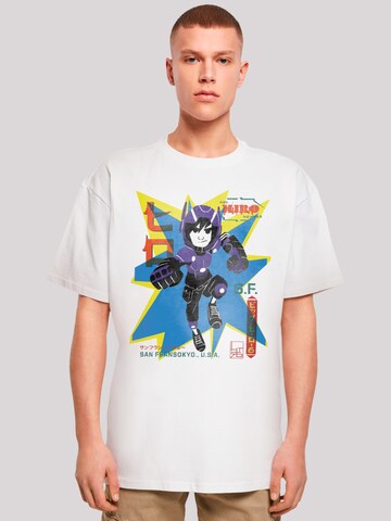 F4NT4STIC Shirt 'Big Hero 6 Hiro Manga' in Wit: voorkant