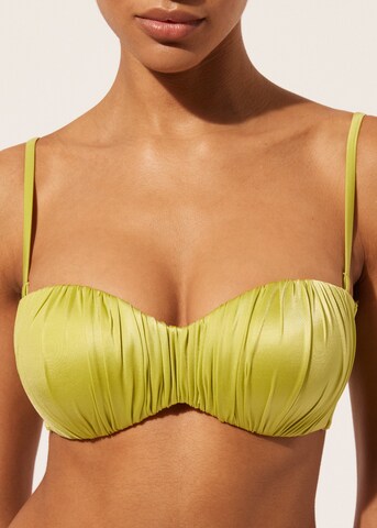 CALZEDONIA Bandeau Bikini Top in Yellow