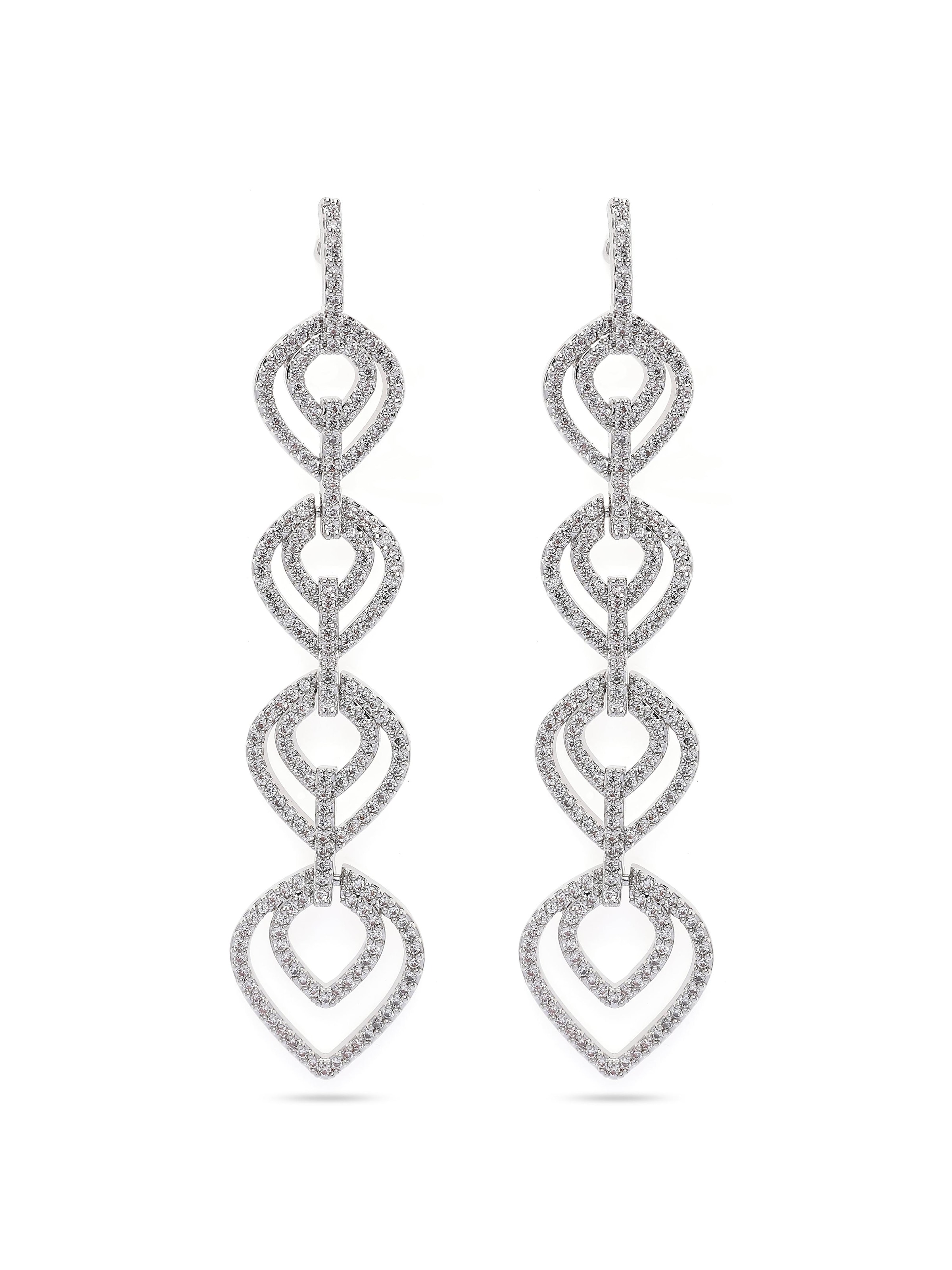 AVANT-GARDE PARIS Oorbellen 'Ivanana' in Zilver: voorkant