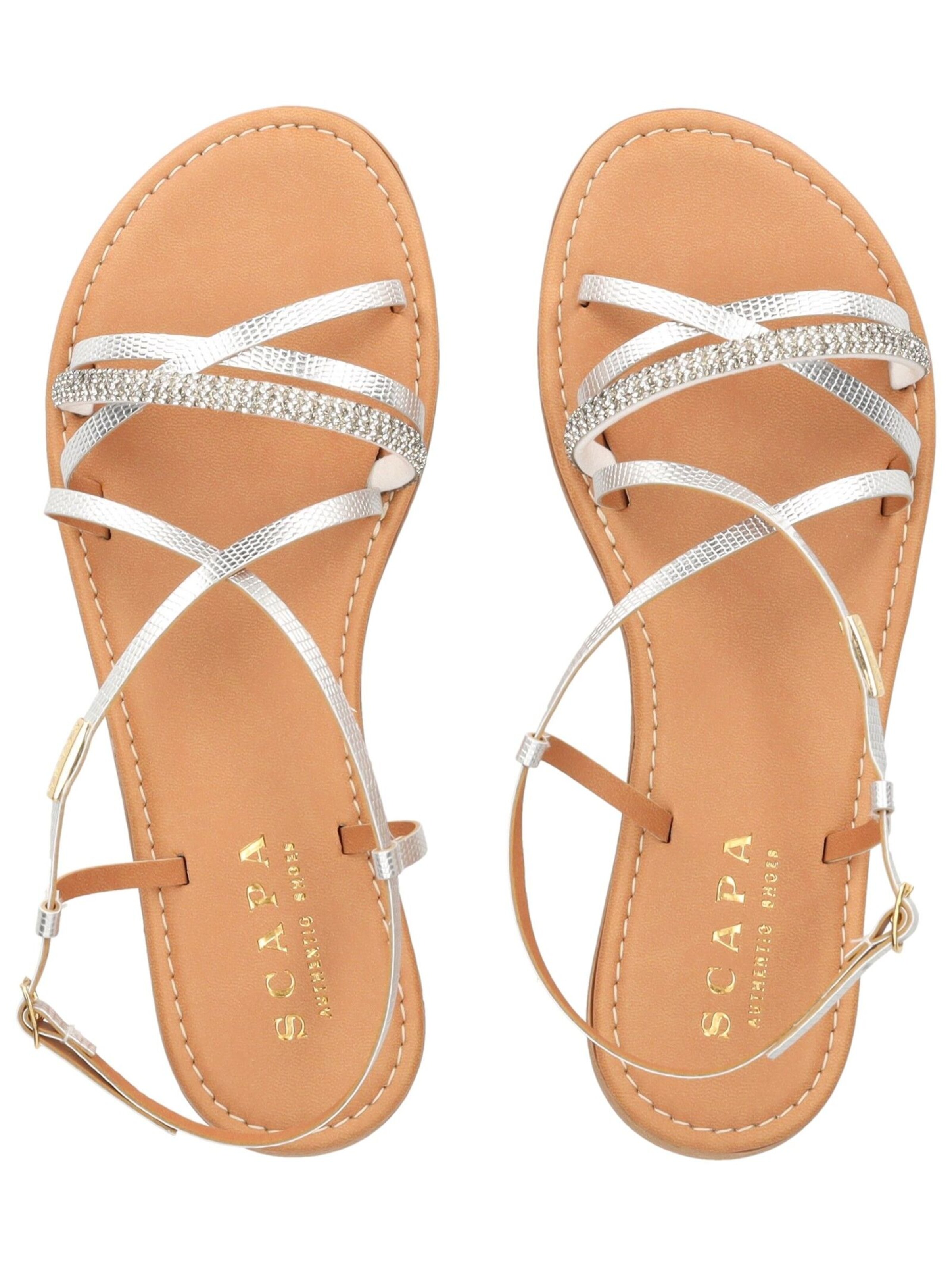 SCAPA Strap sandal in Silver