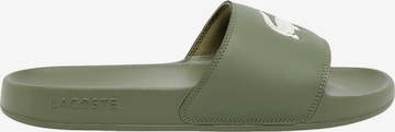 LACOSTE Pantoletter 'Serve Slides 0.0' i grøn: forside