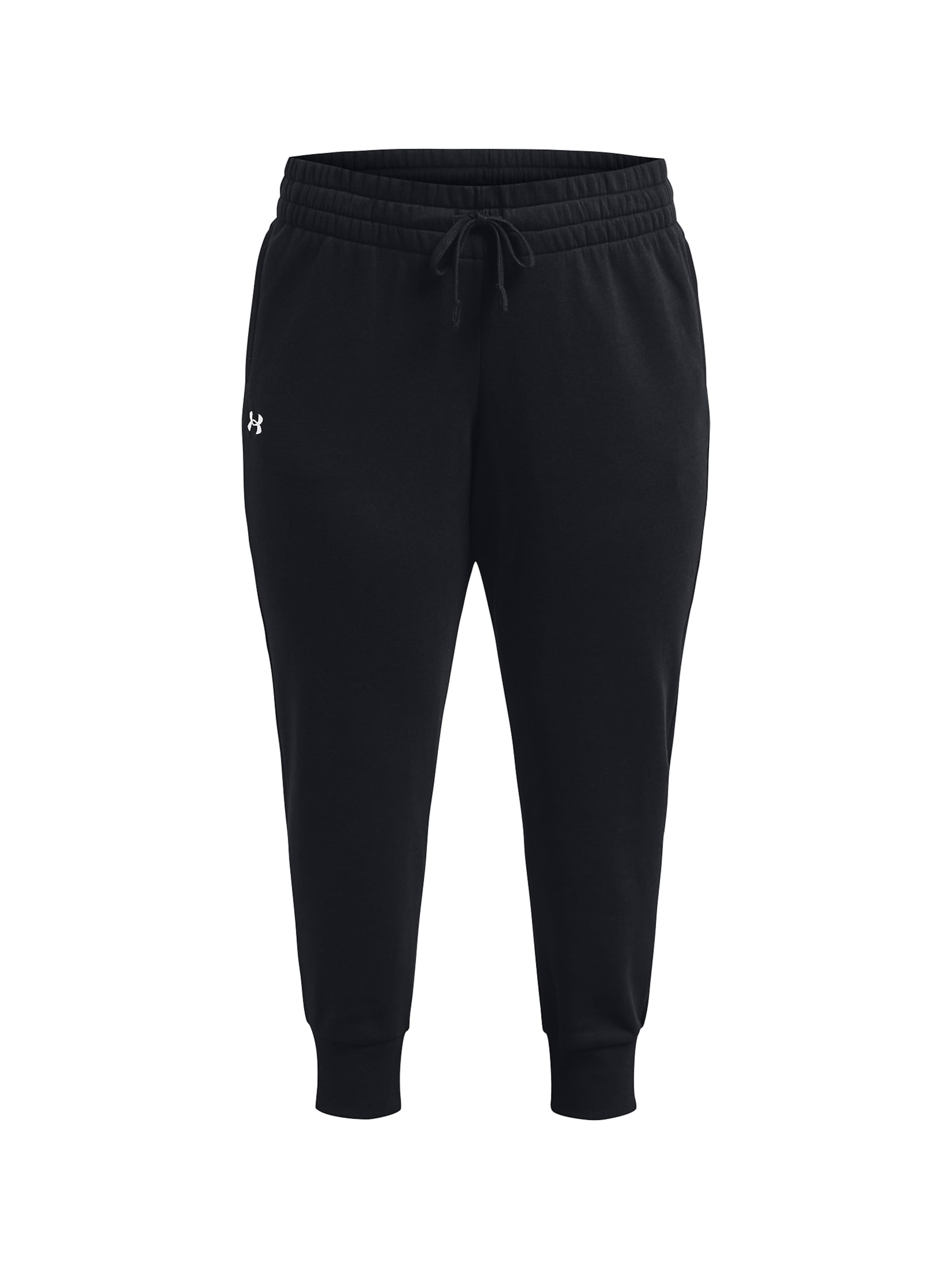 UNDER ARMOUR Tapered Sporthose 'Rival' in Schwarz: Vorderseite