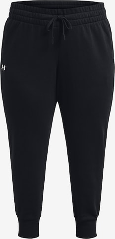 UNDER ARMOUR Tapered Workout Pants 'Rival' in Black: front