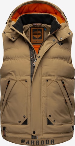 STONE HARBOUR Vest 'Egoor' in Brown: front