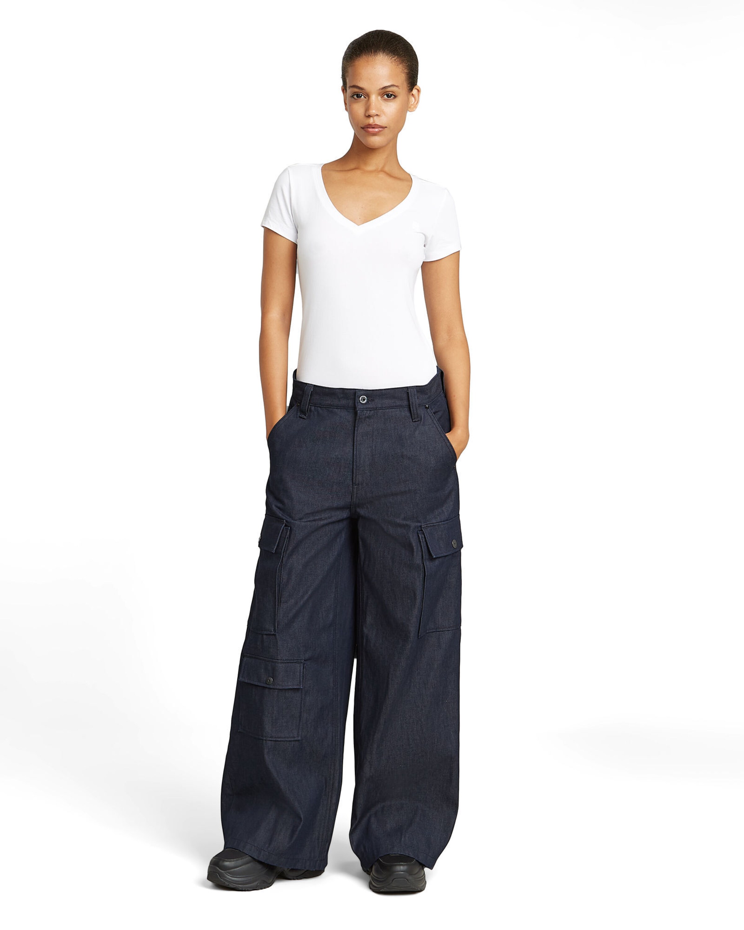 G-STAR Wide leg Cargojeans in Blauw