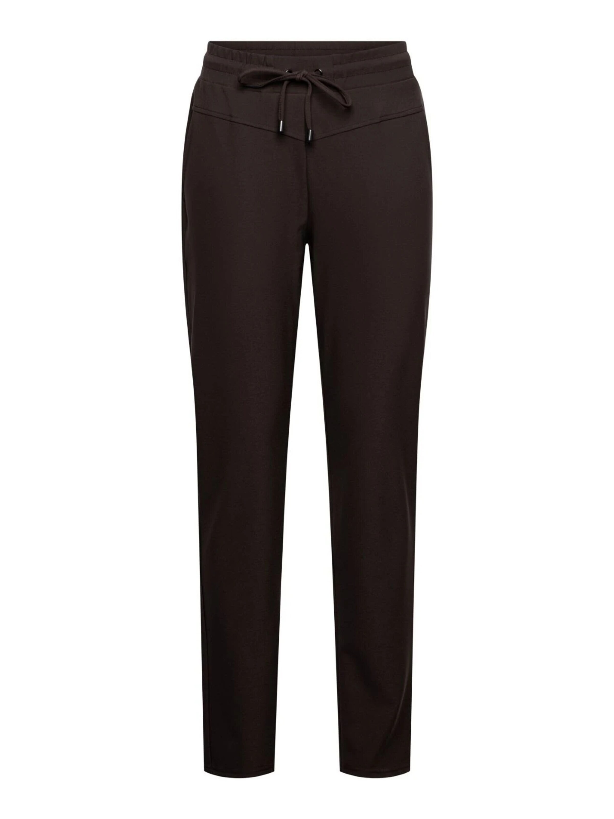 &co woman Regular Chino '&Co woman Penny Heavy chocolat' in Bruin: voorkant