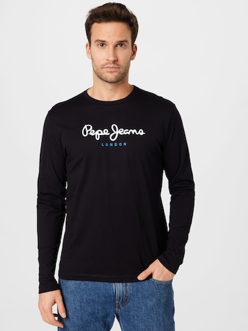 Tricou 'EGGO' de la Pepe Jeans pe negru: față