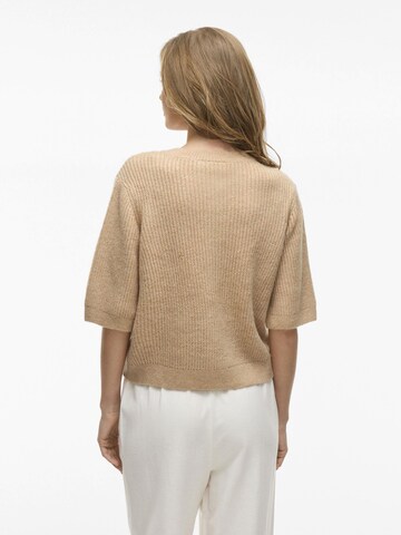 VILA Gebreid vest in Beige