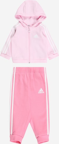 rožinė ADIDAS SPORTSWEAR Sportinis kostiumas 'Essentials ': priekis