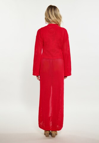IZIA Knit Cardigan in Red