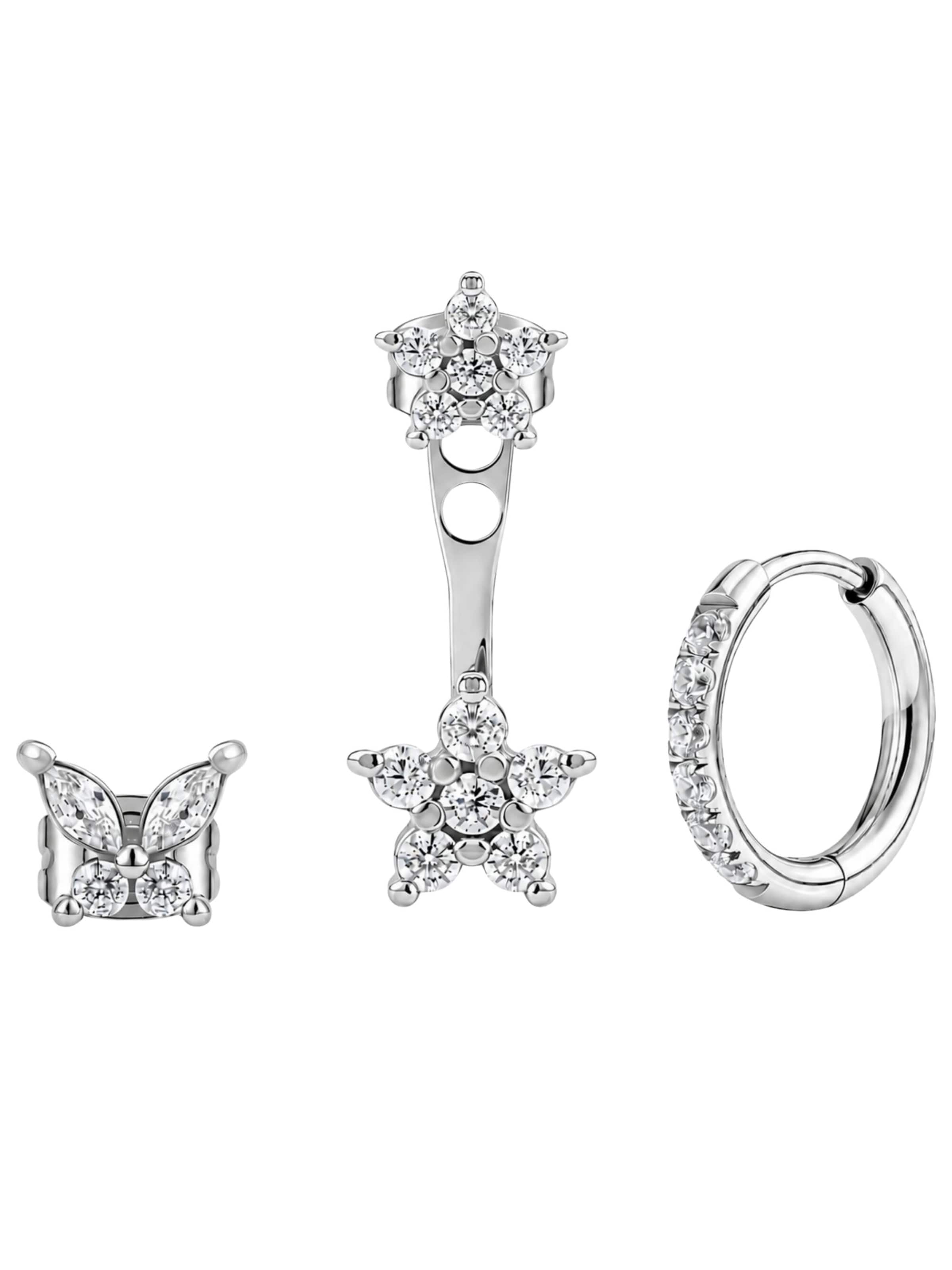 Boucles d'oreilles GOOD.designs en argent : devant