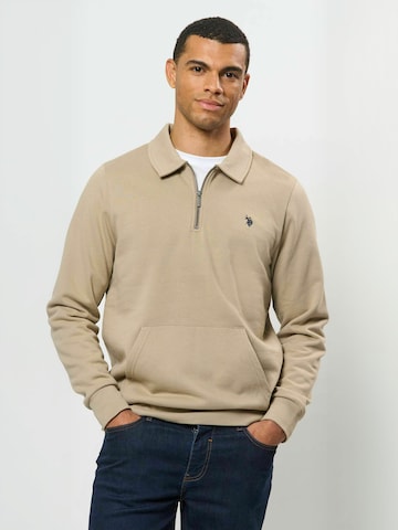 U.S. POLO ASSN. Neulepaita ' UMDagur ' värissä beige: etupuoli