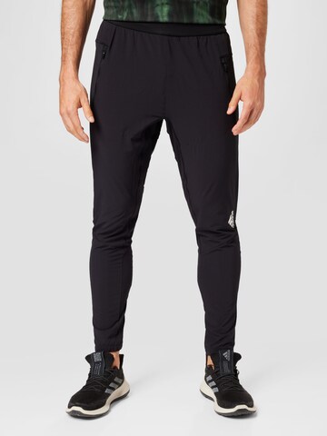 ADIDAS SPORTSWEAR Tapered Sports trousers 'D4T' in Black: front