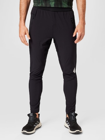 ADIDAS SPORTSWEAR - Tapered Pantalón deportivo 'D4T' en negro: frente