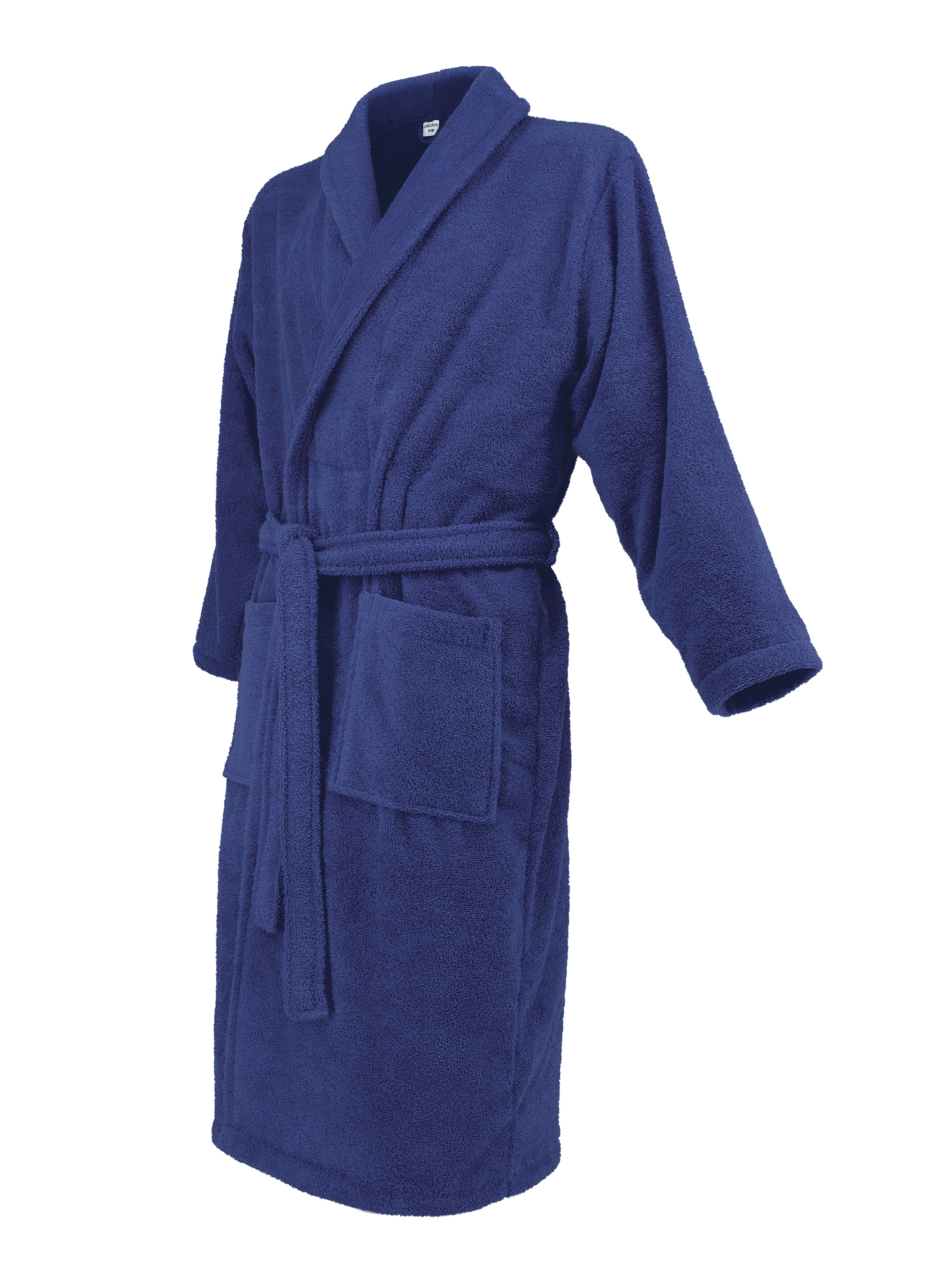 celodoro Long Bathrobe 'Home & Spa Collection' in Blue: front