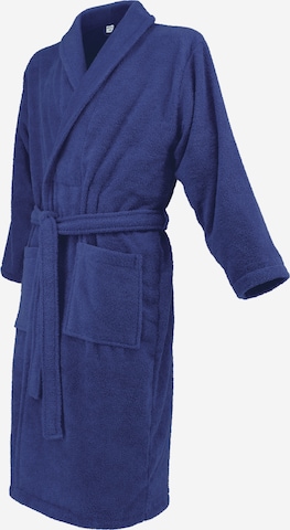 celodoro Long Bathrobe 'Home & Spa Collection' in Blue: front