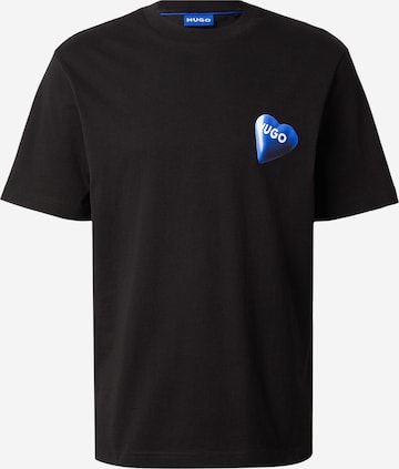 juoda HUGO Marškinėliai 'Nalentinio': priekis