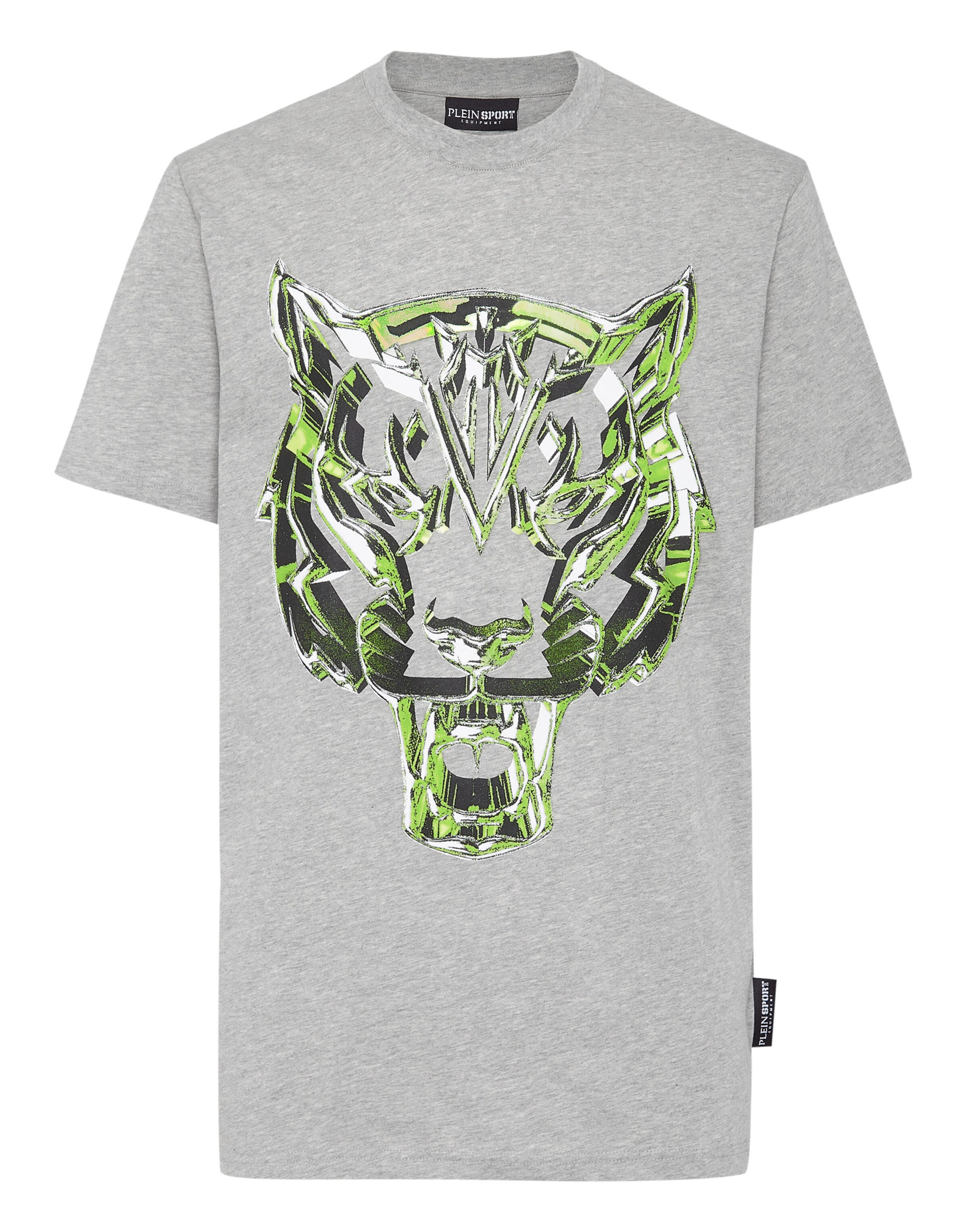 Plein Sport - Camiseta 'Chrome Tiger' en gris: frente