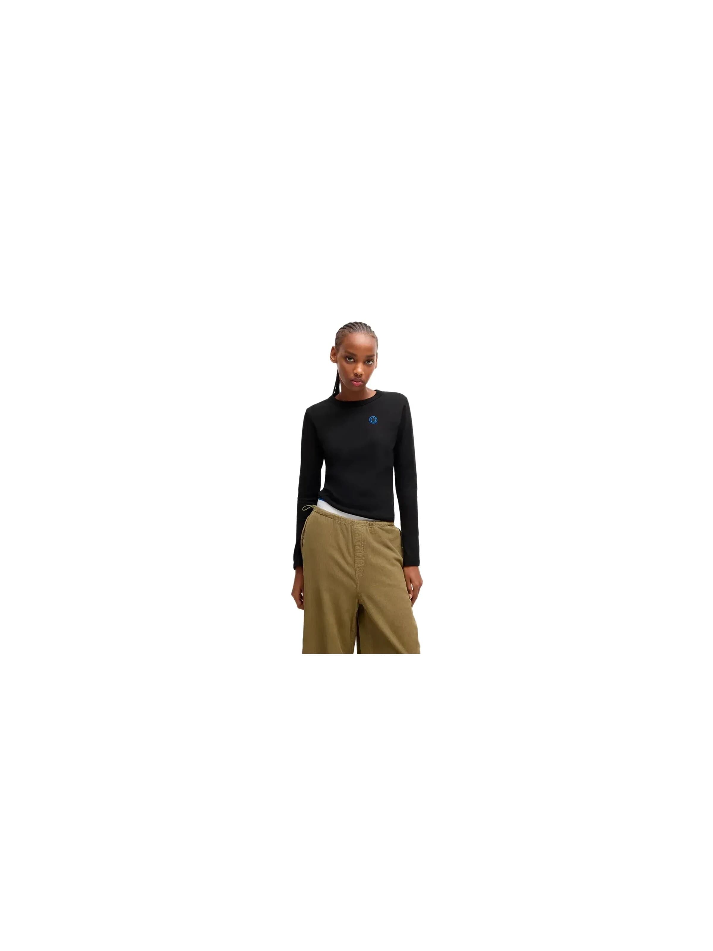 HUGO - Camiseta 'Daliria B' en negro: frente