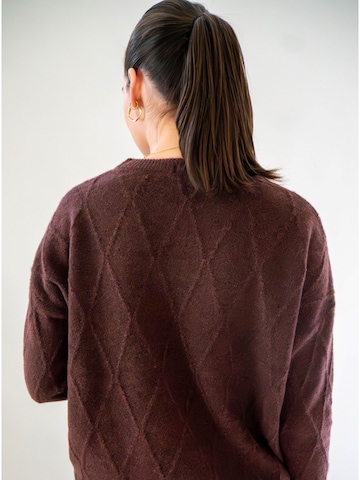 WEARABLE STORIES Pullover 'Manou' in Braun