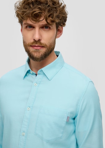 s.Oliver Regular fit Button Up Shirt in Blue