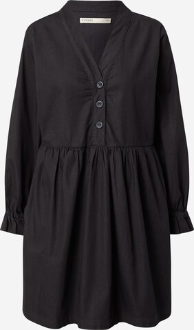 Oasis Shirt Dress in Black: front