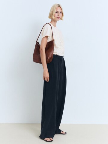 MANGO Shirt 'CROCHE-H' in Beige
