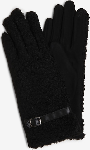 eem Full Finger Gloves in Black: front