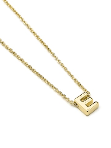 Luxenter Halsband 'Alphabet E' i guld