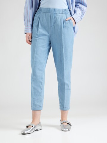 UNITED COLORS OF BENETTON - Tapered Pantalón vaquero plisado en azul: frente