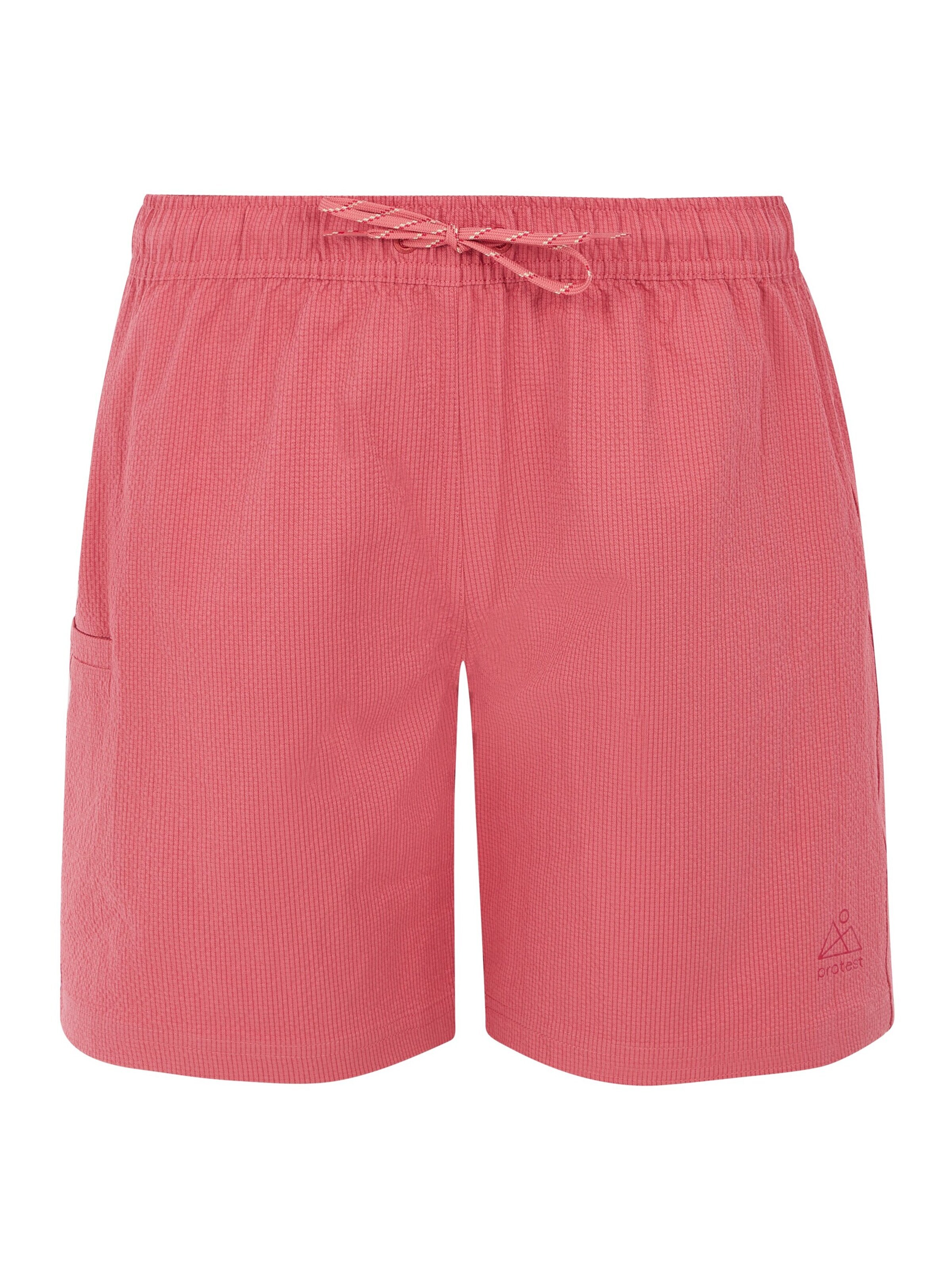 PROTEST Board shorts 'PRTAGAAT' in Pink: front