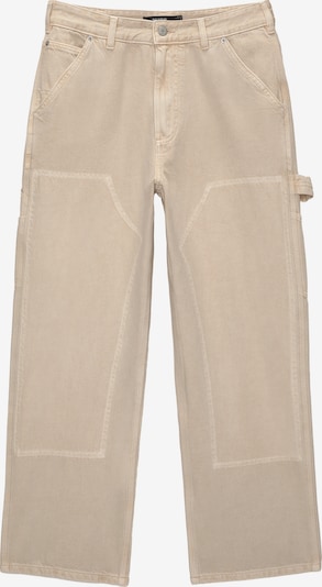 Pull&Bear Jeans cargo en blanc cassé, Vue avec produit