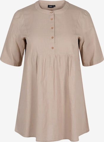 Zizzi Tuniek 'Flex' in Beige: voorkant