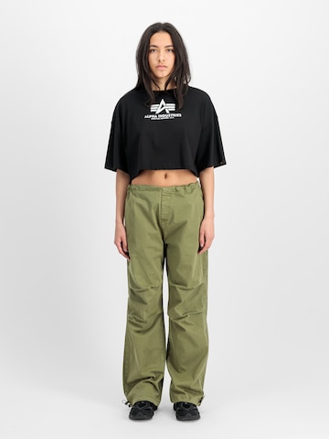 ALPHA INDUSTRIES Shirt in Zwart: voorkant