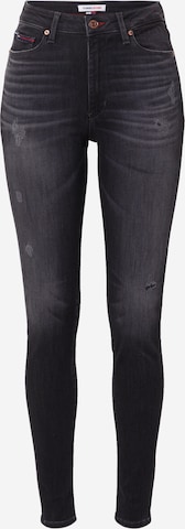 Tommy Jeans Skinny Farkut 'Sylvia' värissä musta: edessä