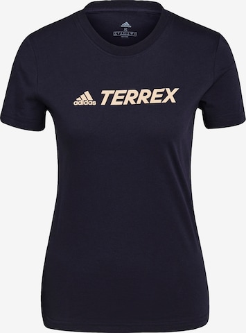 adidas Terrex Functioneel shirt in Blauw: voorkant