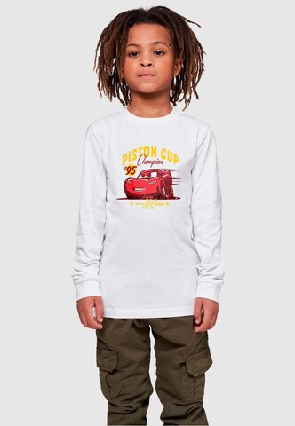 ABSOLUTE CULT Shirt 'Cars - Piston Cup Champion' in Weiß: predná strana