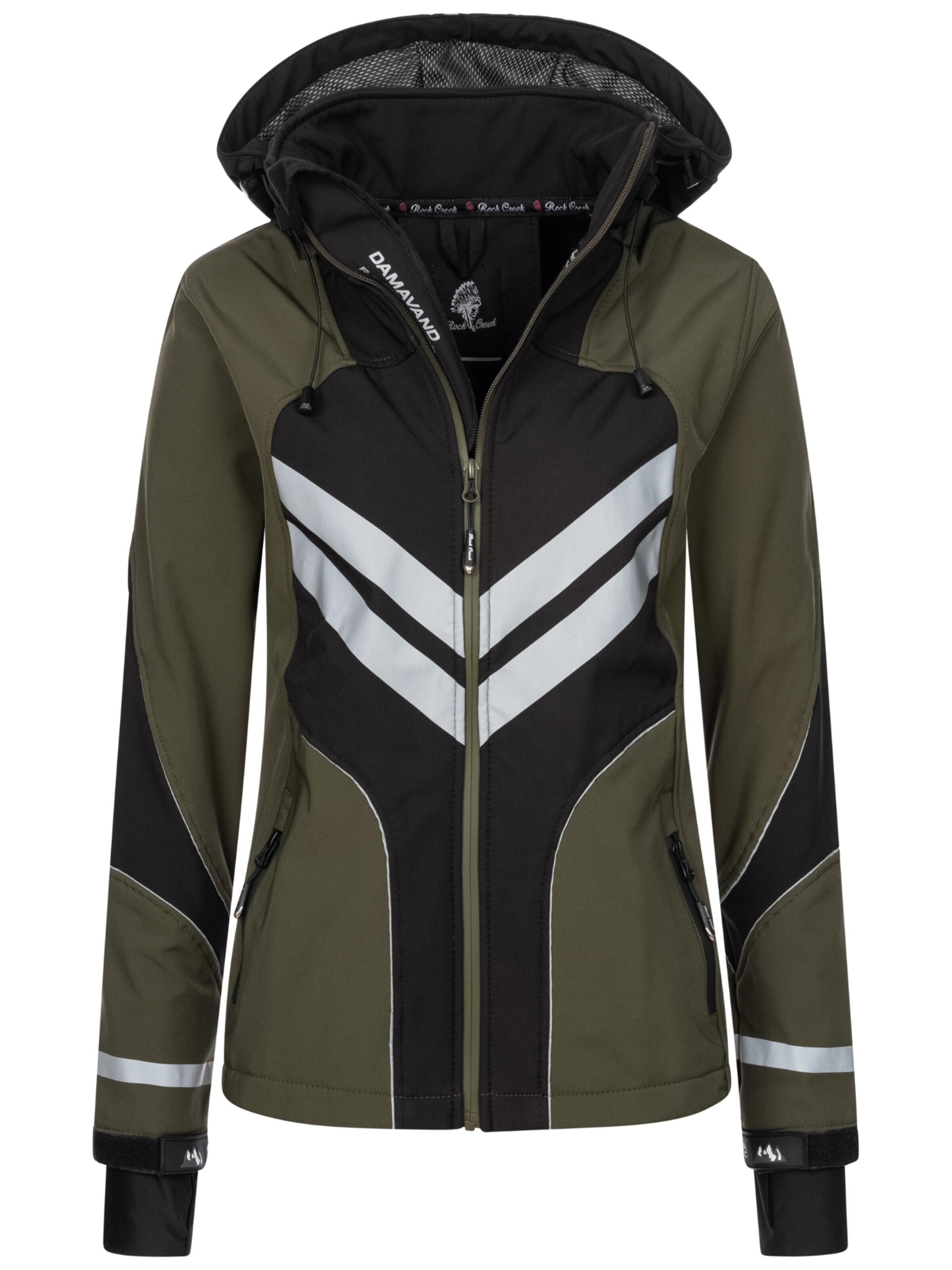 Rock Creek Outdoorjacke in Grün: Vorderseite