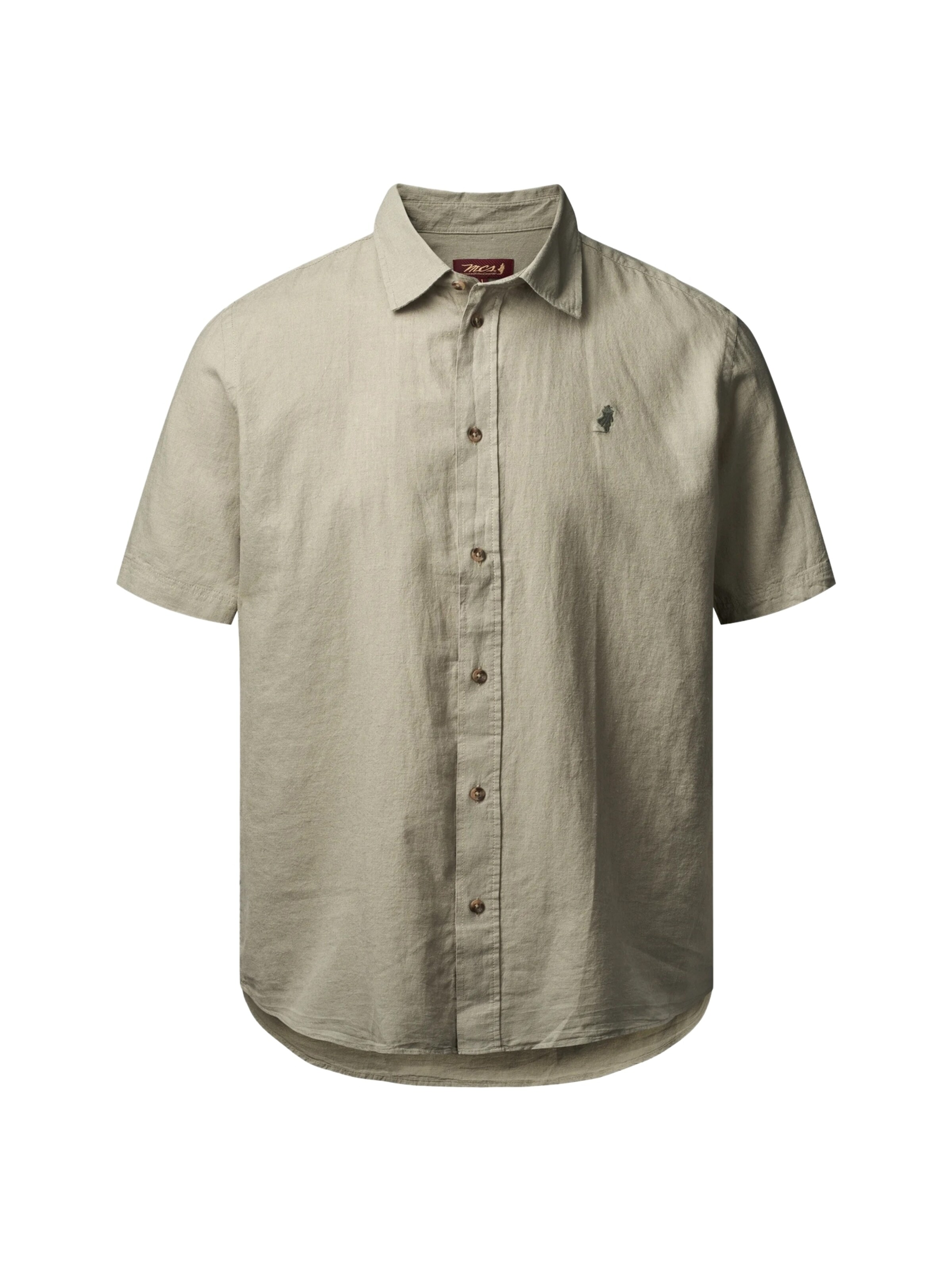 MCS Regular Fit Paita 'Fort Worth' värissä vihreä: etupuoli