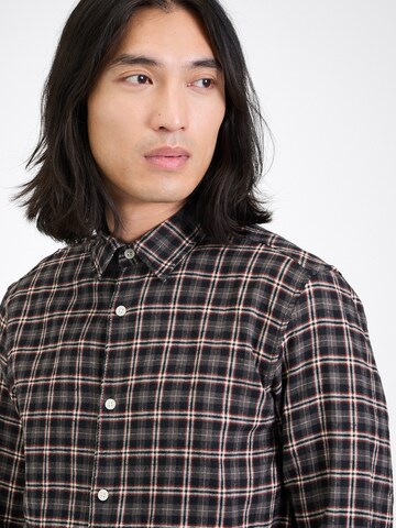 melns JACK & JONES Komforta piegriezums Krekls 'JORJOSHUA'