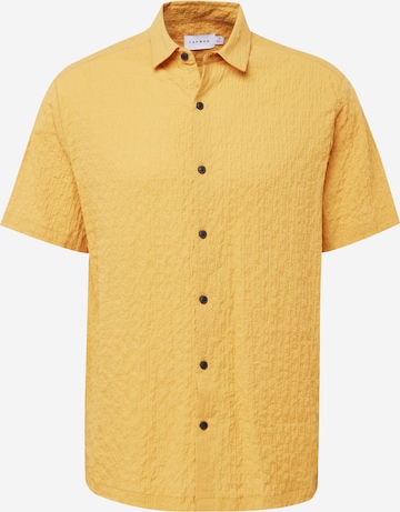 TOPMAN Regular fit Button Up Shirt in Yellow: front